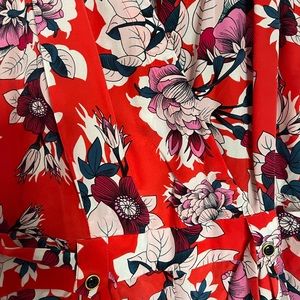 Red Floral Jumpsuit, Anthropologie, XS, new with tags